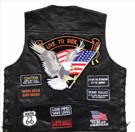 Men's Classic Leather Motorcycle Vest