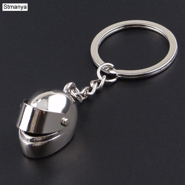 Mini Stereo Helmet Motorcycle Keychain Jewelry