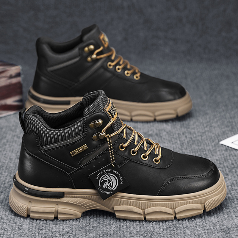 Classic British Style Outdoor Motorcycle Work Shoes