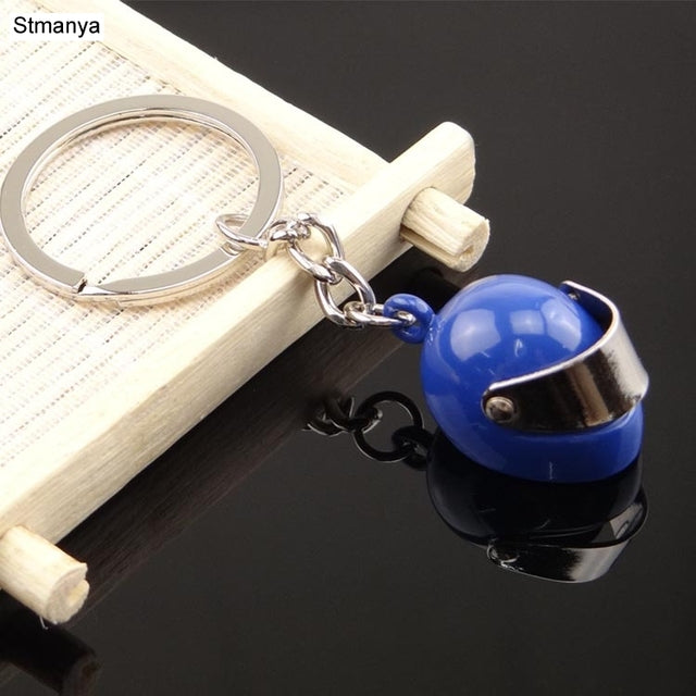 Mini Stereo Helmet Motorcycle Keychain Jewelry