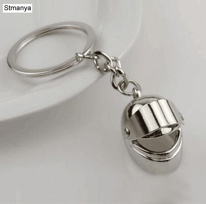 Mini Stereo Helmet Motorcycle Keychain Jewelry