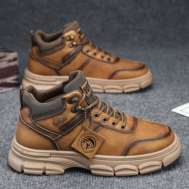 Classic British Style Outdoor Motorcycle Work Shoes