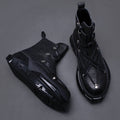 Genuine Leather High-Top Winter Motorcycle Boots