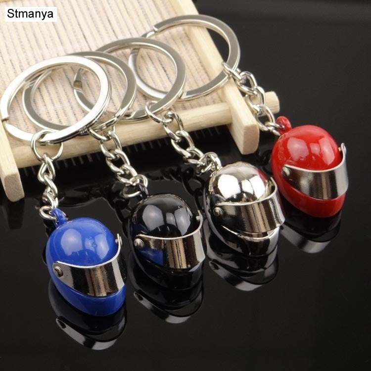 Mini Stereo Helmet Motorcycle Keychain Jewelry