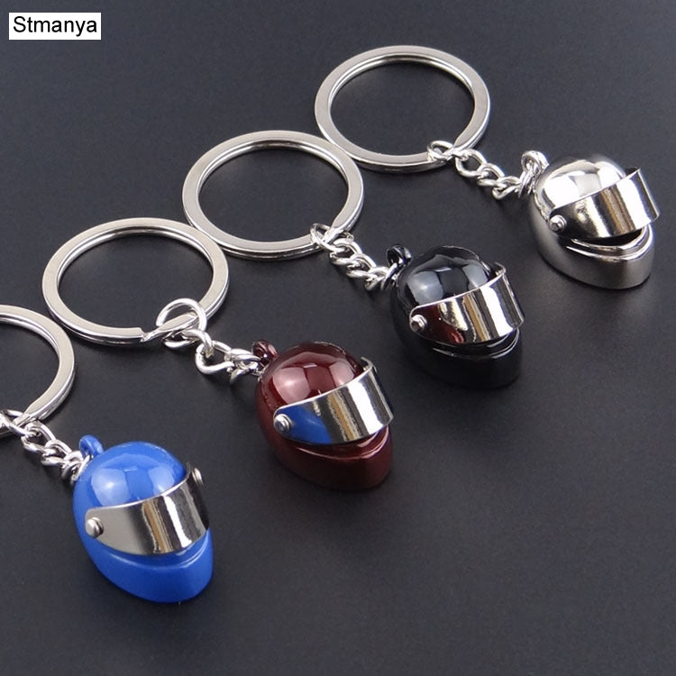 Mini Stereo Helmet Motorcycle Keychain Jewelry