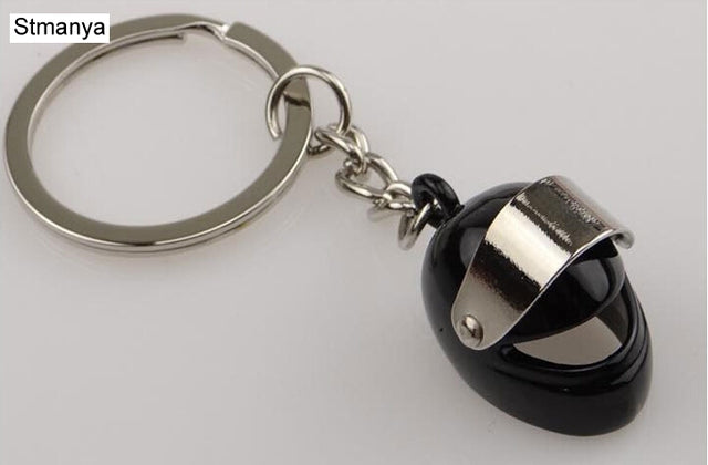 Mini Stereo Helmet Motorcycle Keychain Jewelry