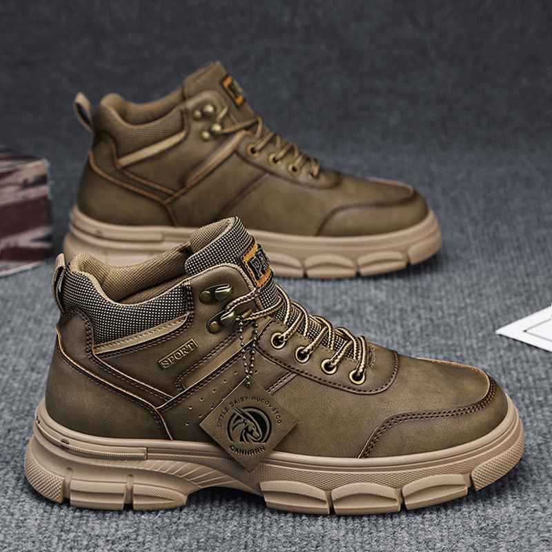 Classic British Style Outdoor Motorcycle Work Shoes