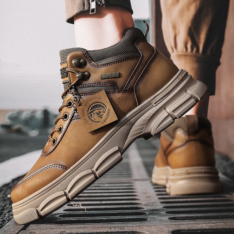 Classic British Style Outdoor Motorcycle Work Shoes