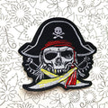 Skull Motorcycle Embroidered Cloth Sticker