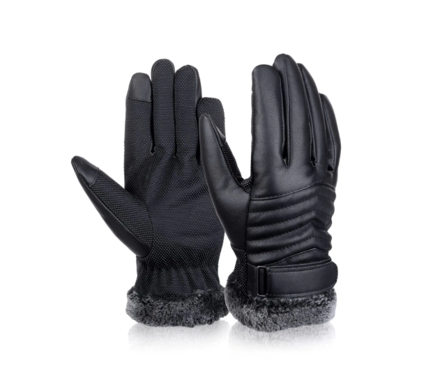 Leather Motorcycle Gloves - Warm and Windproof